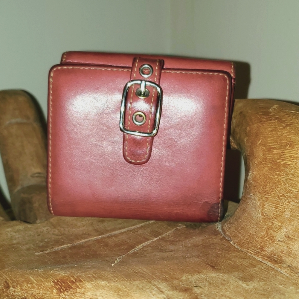 Coach Wallet Red Leather
